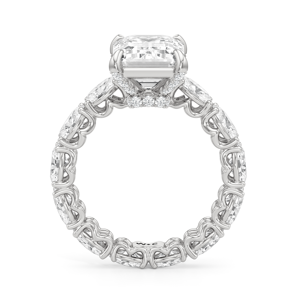 The NoMad Ring with Emerald Cut Diamond in 14KT Platinum view 4
