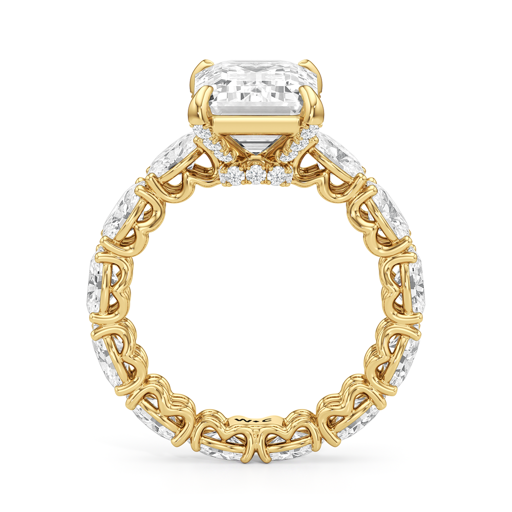 The NoMad Ring with Emerald Cut Diamond in 14KT Yellow Gold view 4
