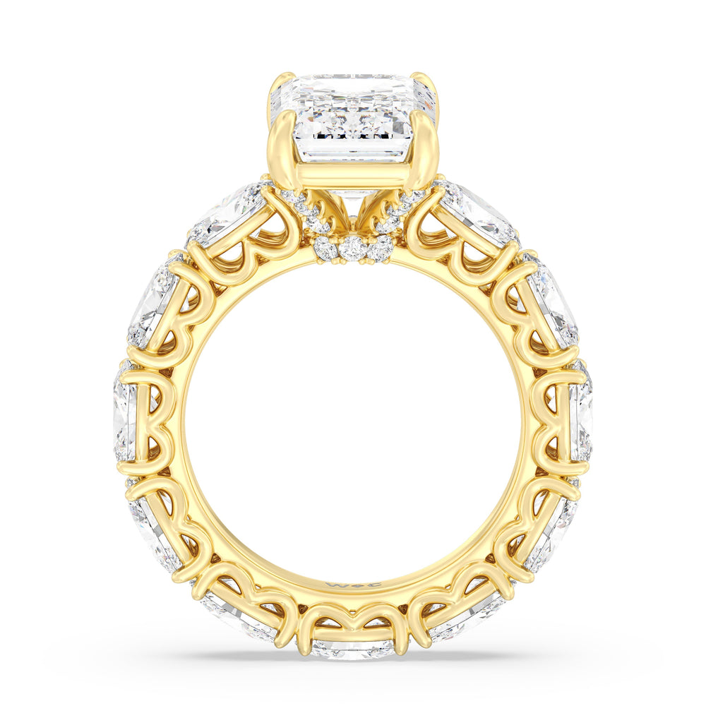 The NoMad Ring with Emerald Cut Diamond in 14KT Yellow Gold view 2
