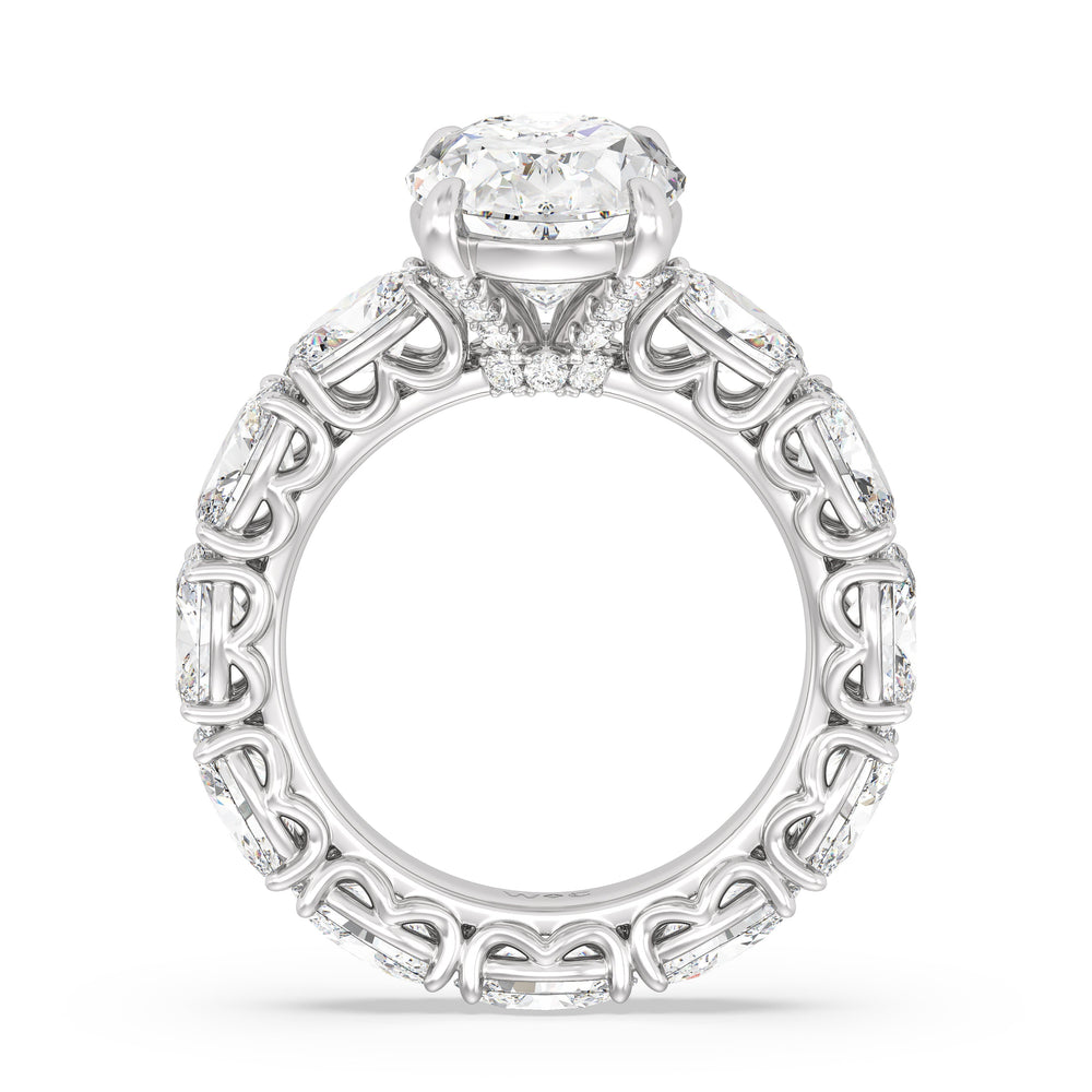 The NoMad Ring with Oval Cut Diamond in 14KT Platinum view 2
