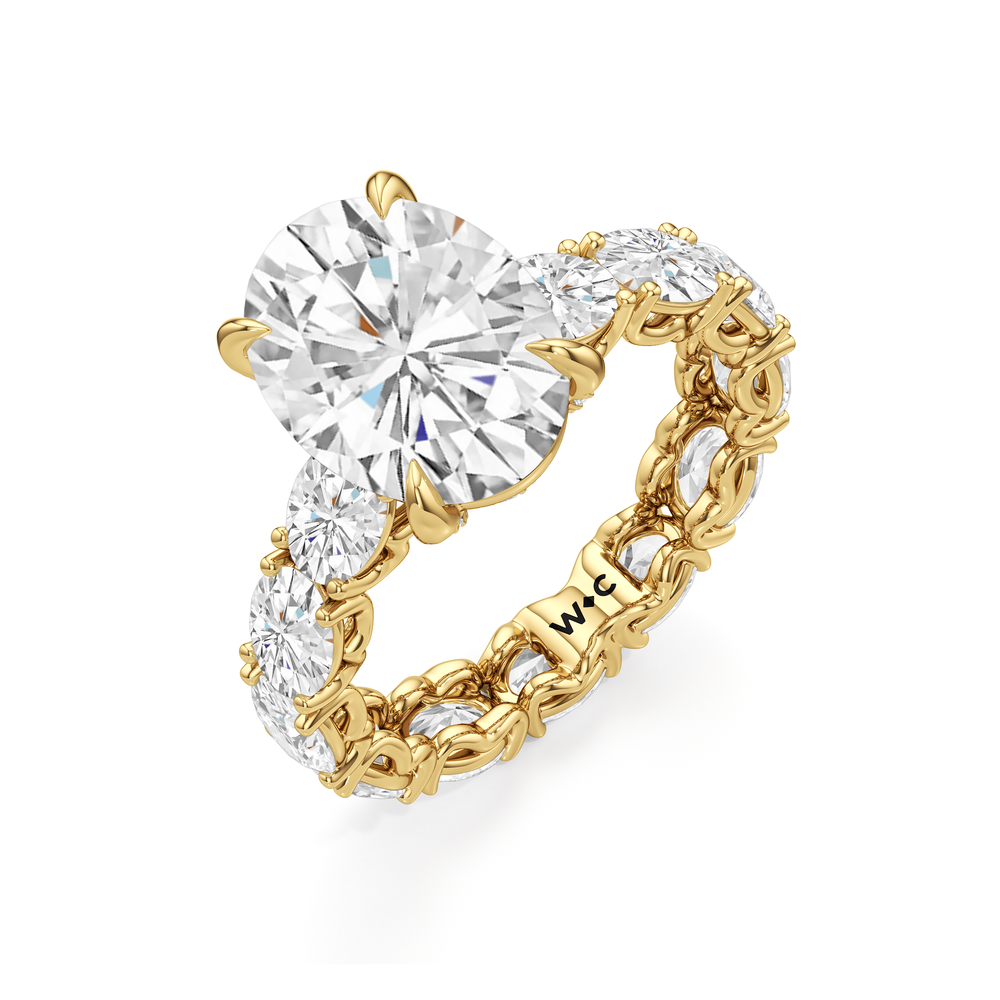 The NoMad Ring with Oval Cut Diamond in 14KT Yellow Gold view 5
