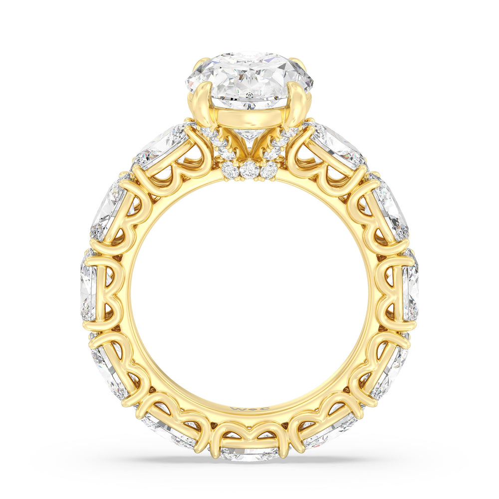 The NoMad Ring with Oval Cut Diamond in 14KT Yellow Gold view 2
