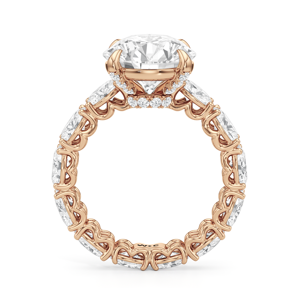 The NoMad Ring with Round Cut Diamond in 14KT Rose Gold view 4
