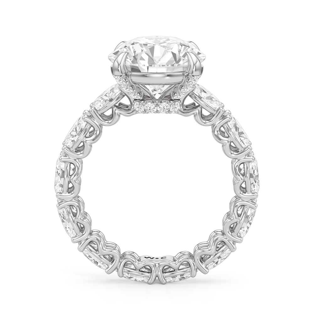 The NoMad Ring with Round Cut Diamond in 14KT Platinum view 4
