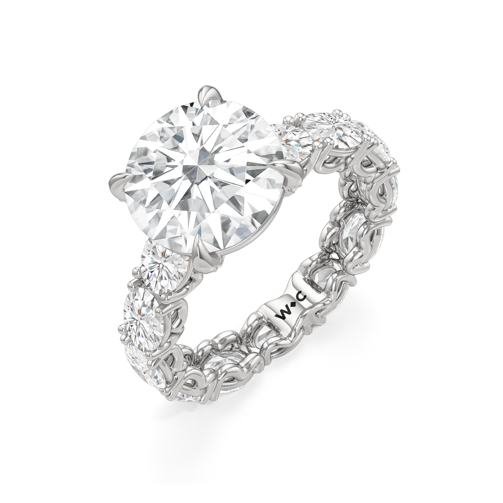 The NoMad Ring with Round Cut Diamond in 14KT Platinum view 5
