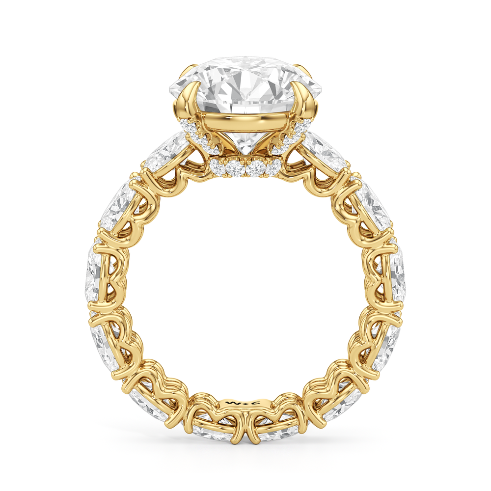 The NoMad Ring with Round Cut Diamond in 14KT Yellow Gold view 4
