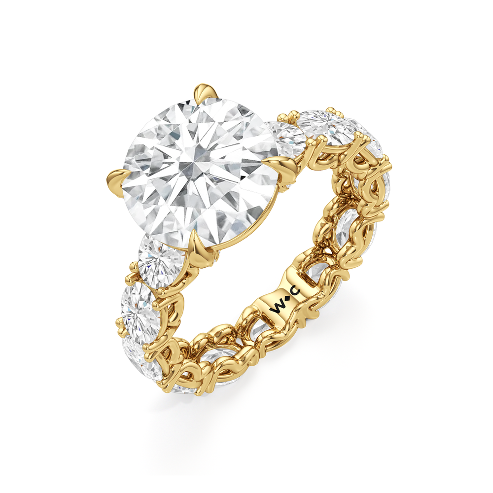 The NoMad Ring with Round Cut Diamond in 14KT Yellow Gold view 5

