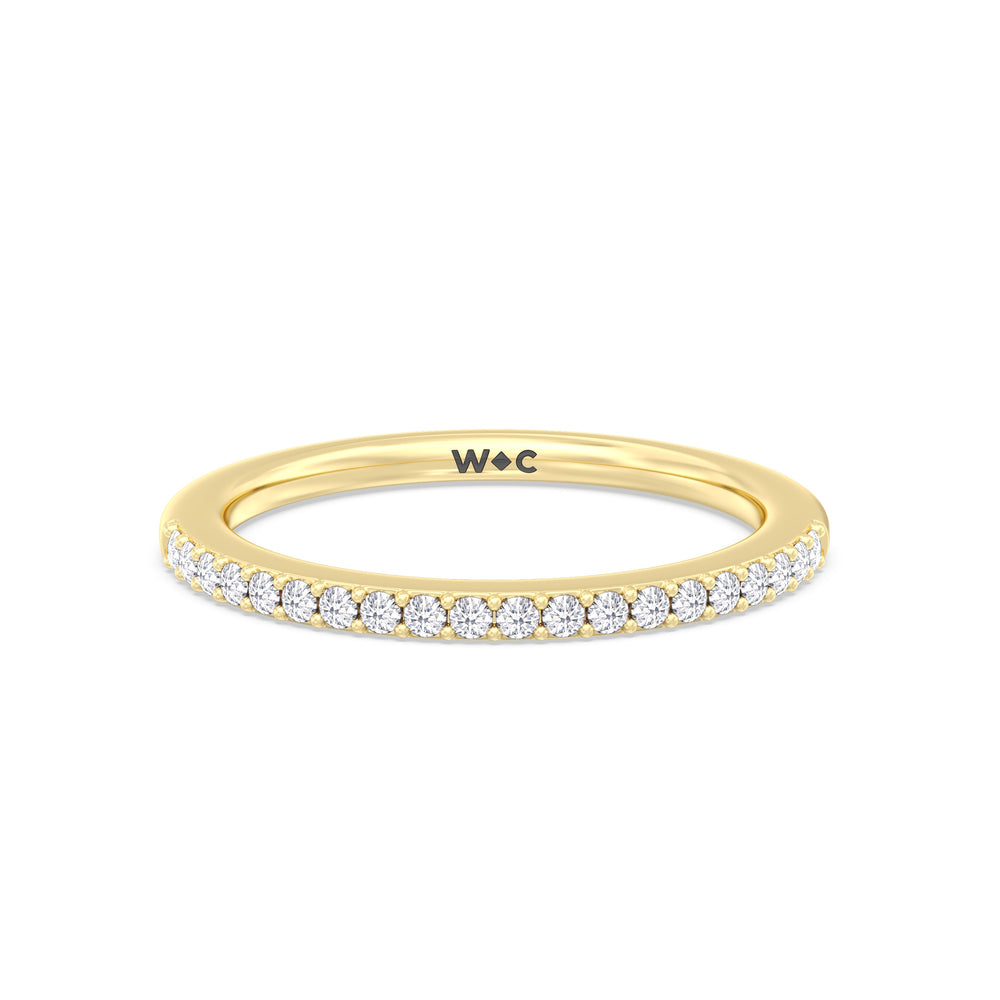 The Elizabeth Diamond Wedding Band with 18KT Yellow Gold Cut Diamond in 14KT Yellow Gold view 1
