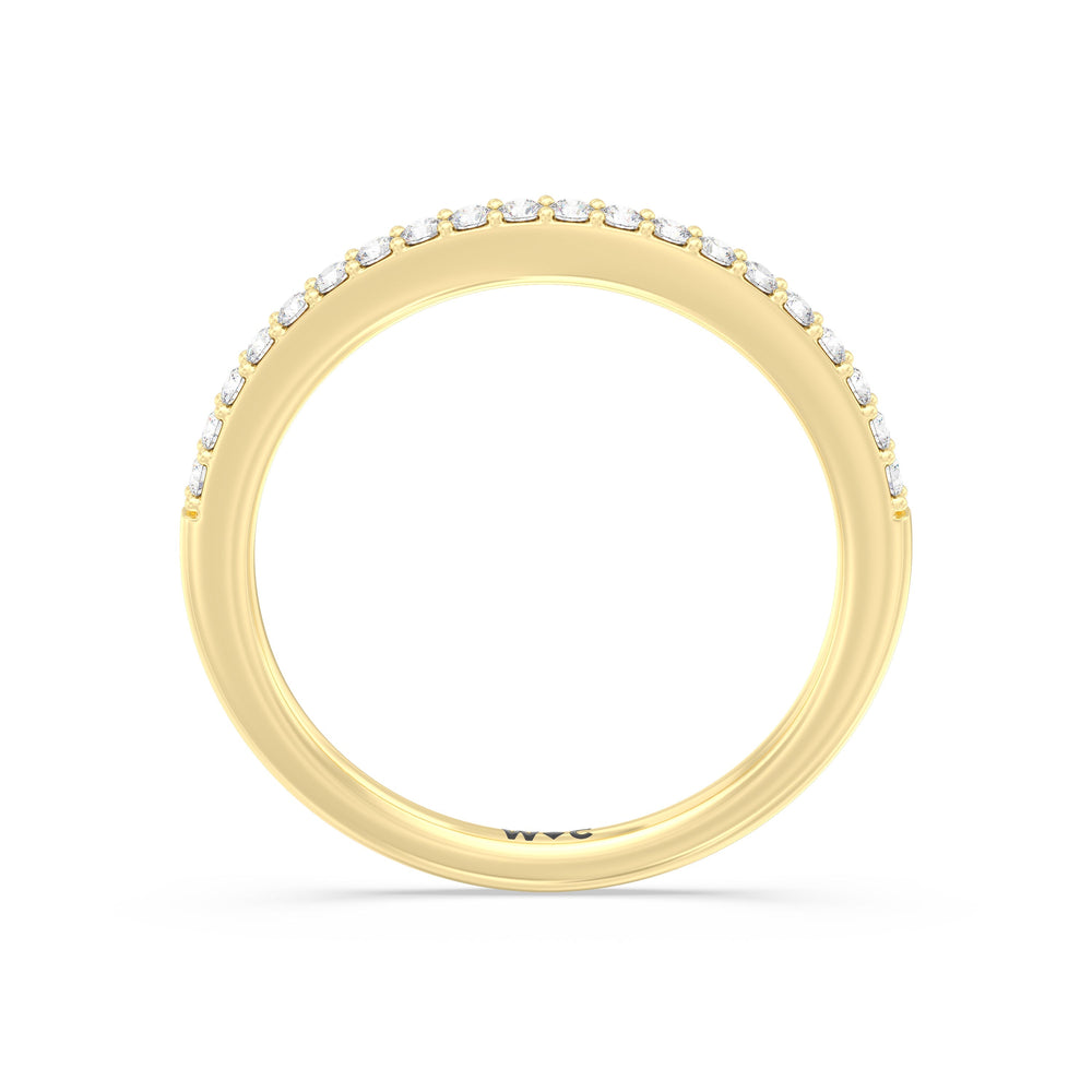 The Elizabeth Diamond Wedding Band with 18KT Yellow Gold Cut Diamond in 14KT Yellow Gold view 2
