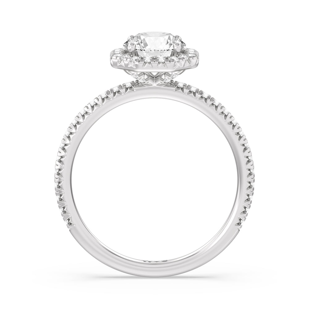 The Kate Engagement Ring with Round Cut Diamond in 14KT Platinum view 2
