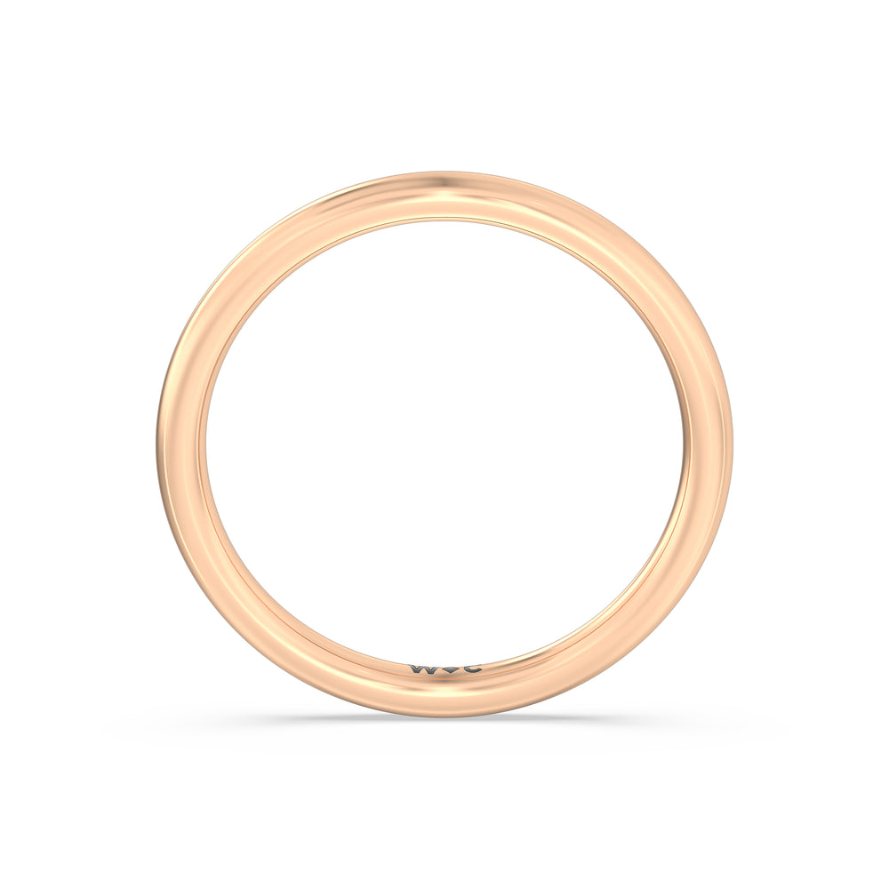 The Ivy Wedding Band with 18KT Rose Gold Cut Diamond in 14KT Rose Gold view 2
