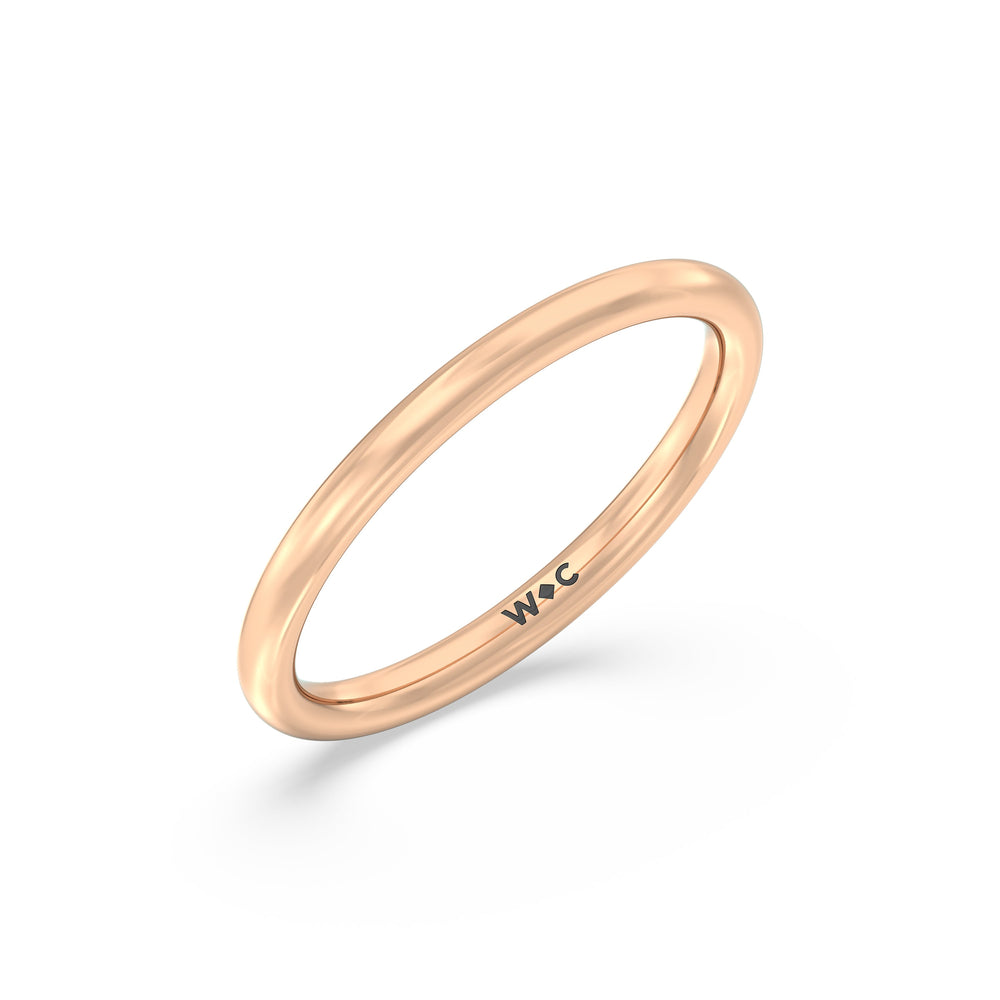 The Ivy Wedding Band with 18KT Rose Gold Cut Diamond in 14KT Rose Gold view 3
