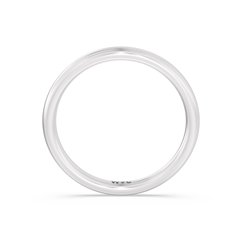 The Ivy Wedding Band with Platinum Cut Diamond in 14KT Platinum view 2
