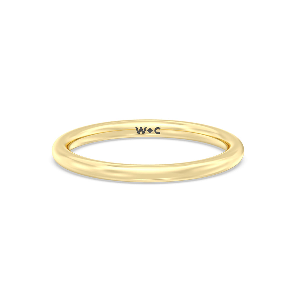 The Ivy Wedding Band with 18KT Yellow Gold Cut Diamond in 14KT Yellow Gold view 1
