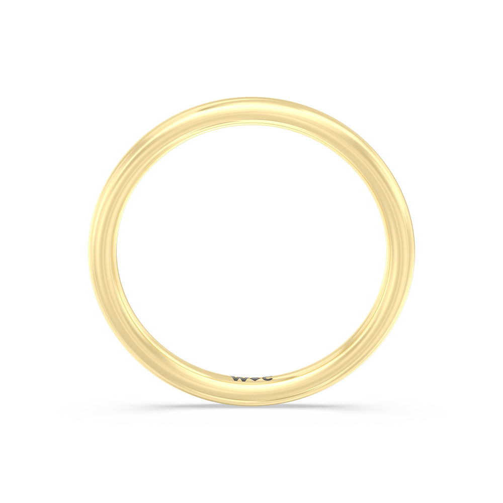 The Ivy Wedding Band with 18KT Yellow Gold Cut Diamond in 14KT Yellow Gold view 2
