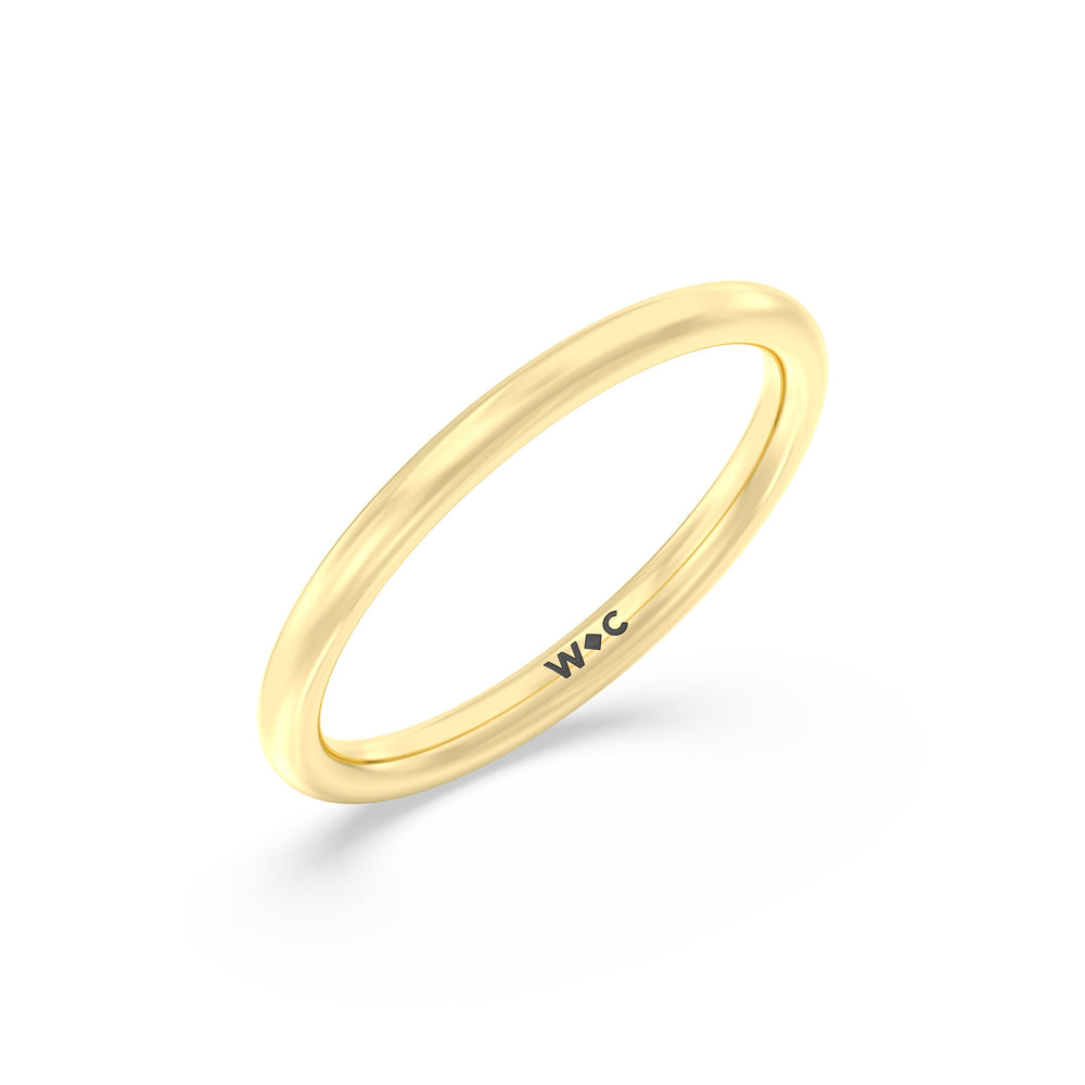 The Ivy Wedding Band with 18KT Yellow Gold Cut Diamond in 14KT Yellow Gold view 3

