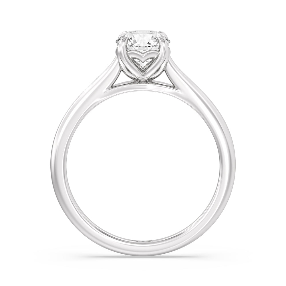 The Stella Engagement Ring with Round Cut Diamond in 14KT Platinum view 2
