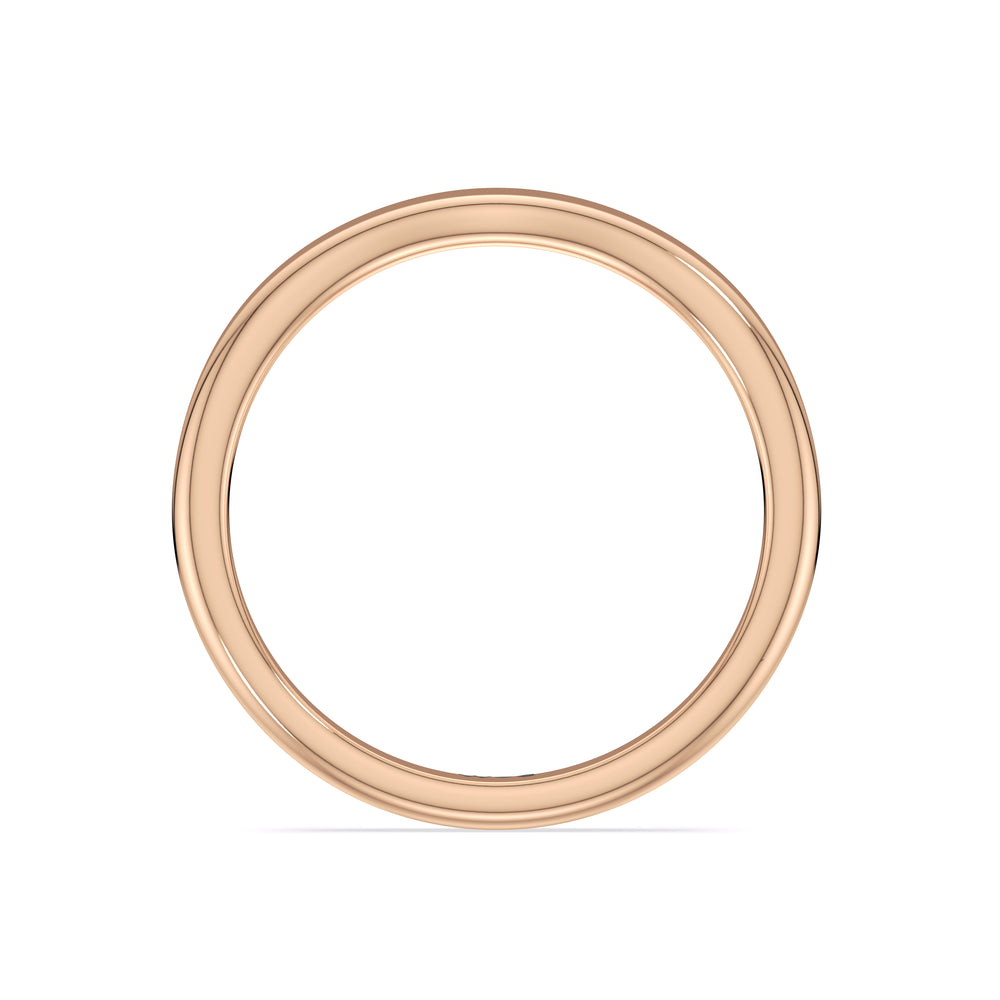 The Stella Wedding Band with 18KT Rose Gold Cut Diamond in 14KT Rose Gold view 2
