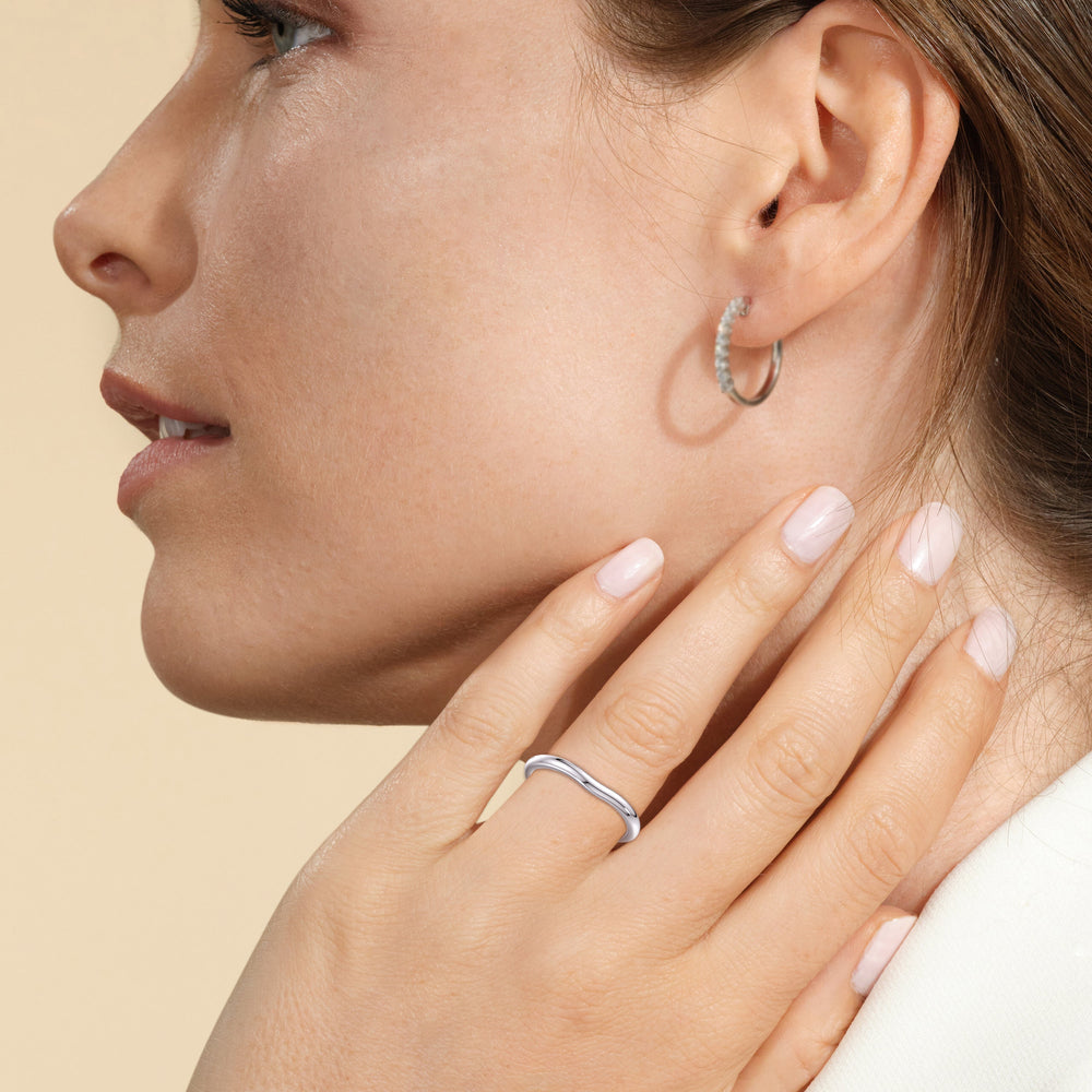 The Stella Wedding Band with 18KT Rose Gold Cut Diamond in 14KT Rose Gold view 5
