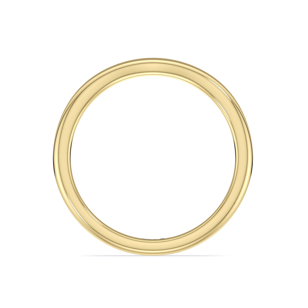 The Stella Wedding Band with 18KT Yellow Gold Cut Diamond in 14KT Yellow Gold view 2
