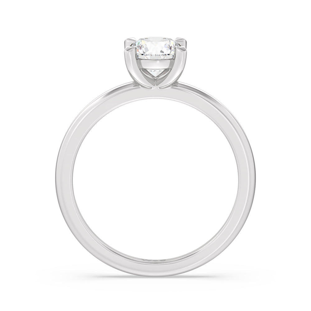 The Marie Engagement Ring with Round Cut Diamond in 14KT Platinum view 2
