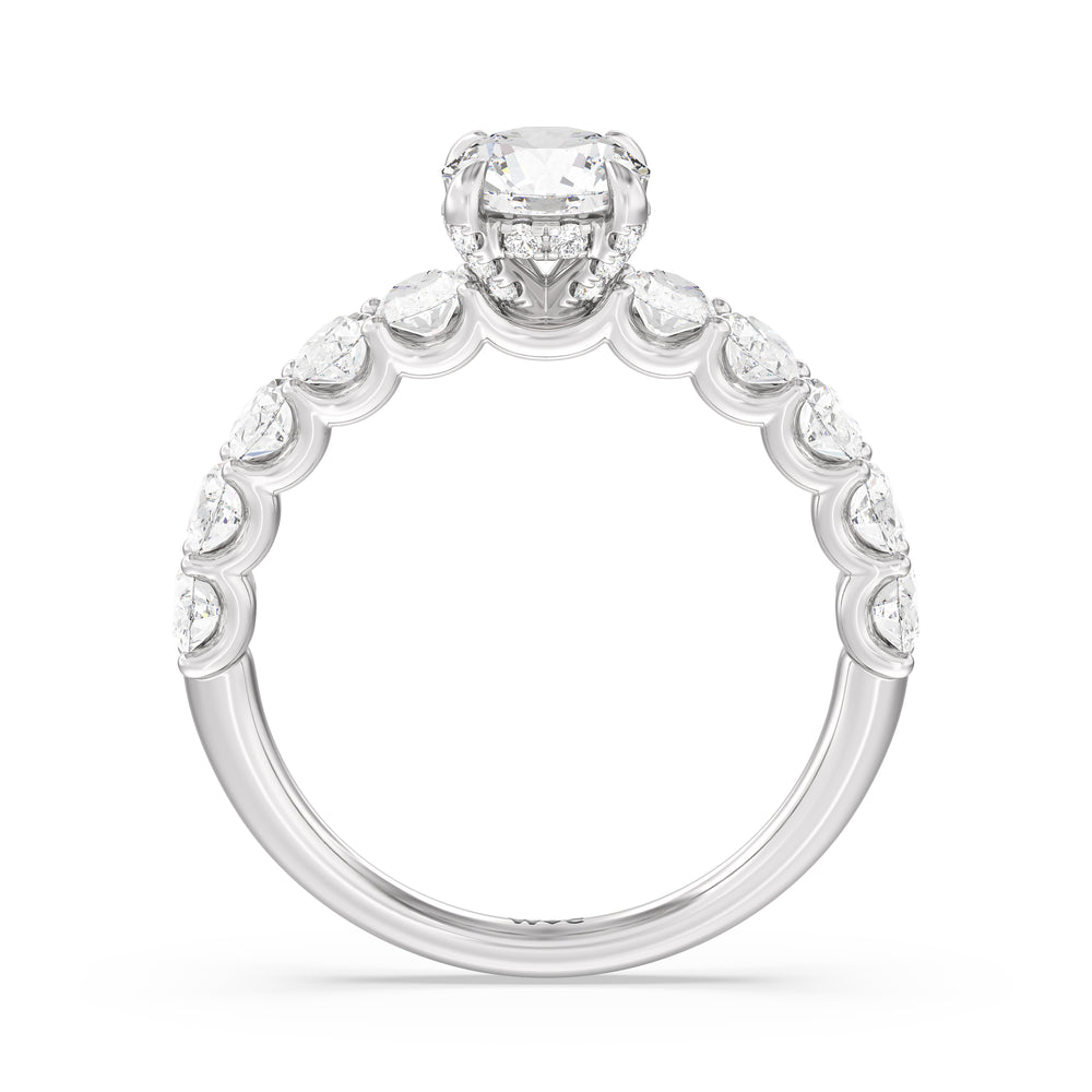The Renée Ring with Round Cut Diamond in 14KT Platinum view 2
