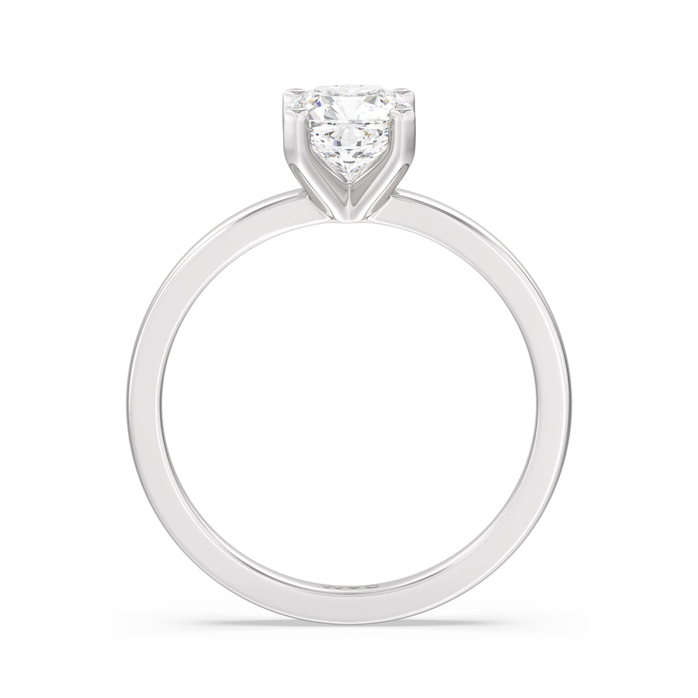 The Gwen Engagement Ring with Cushion Cut Diamond in 14KT Platinum view 2
