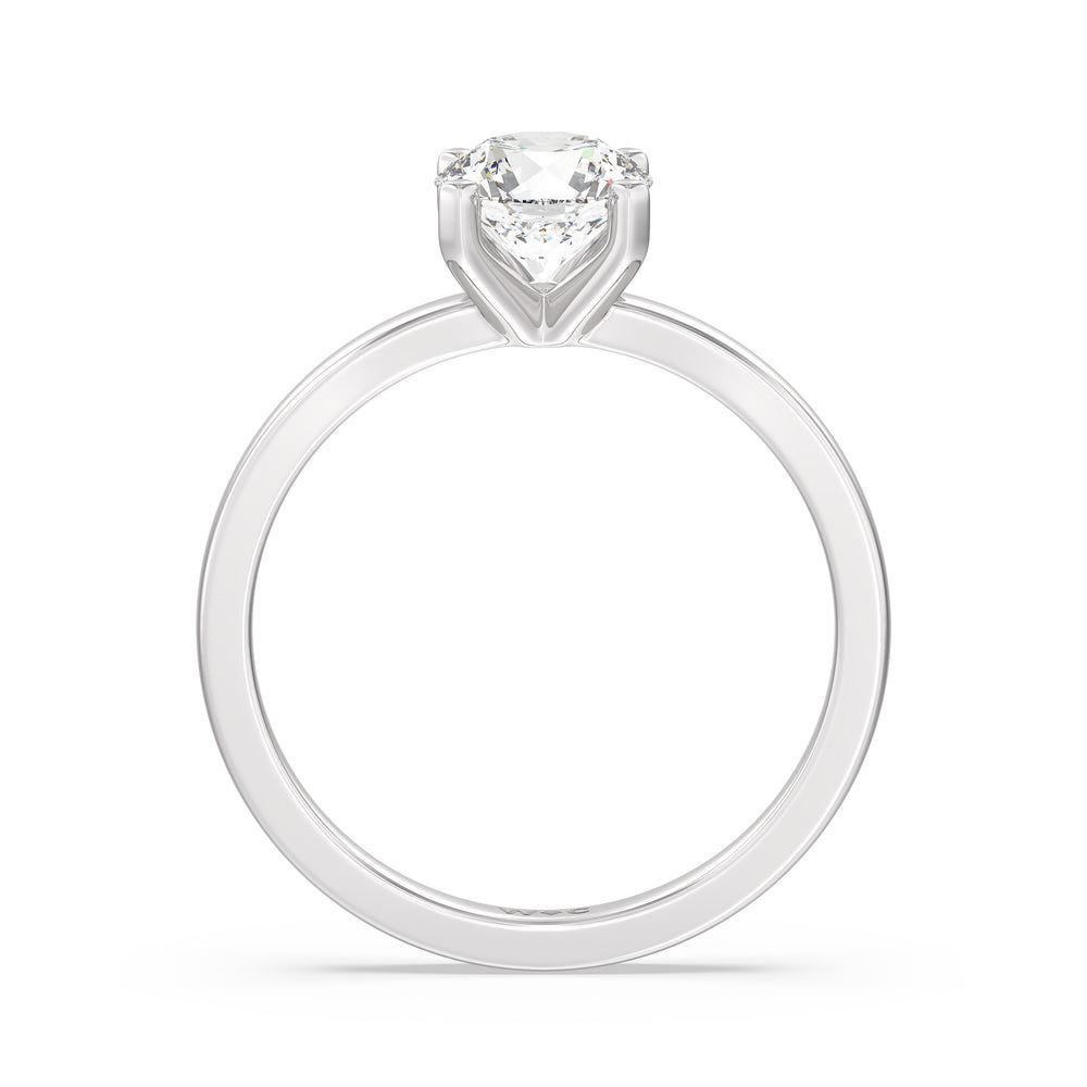 The Gwen Engagement Ring with Round Cut Diamond in 14KT Platinum view 2
