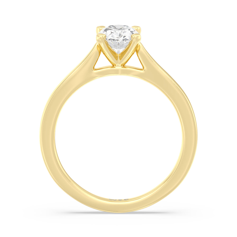 The Bridget Engagement Ring with Oval Cut Diamond in 14KT Yellow Gold view 2

