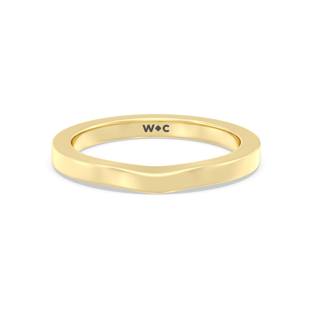 The Bridget Diamond Wedding Band with 18KT Yellow Gold Cut Diamond in 14KT Yellow Gold view 1
