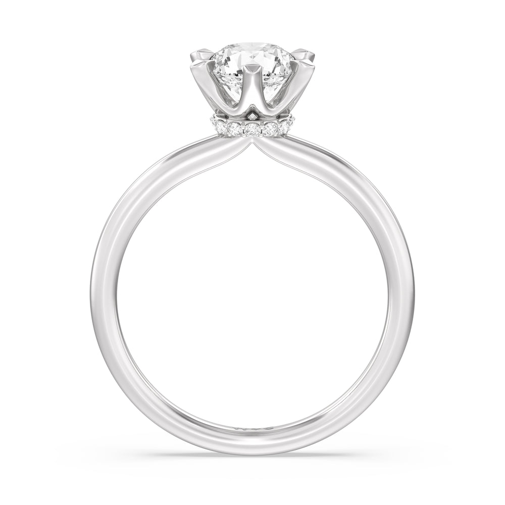 The Autumn Engagement Ring with Round Cut Diamond in 14KT Platinum view 2
