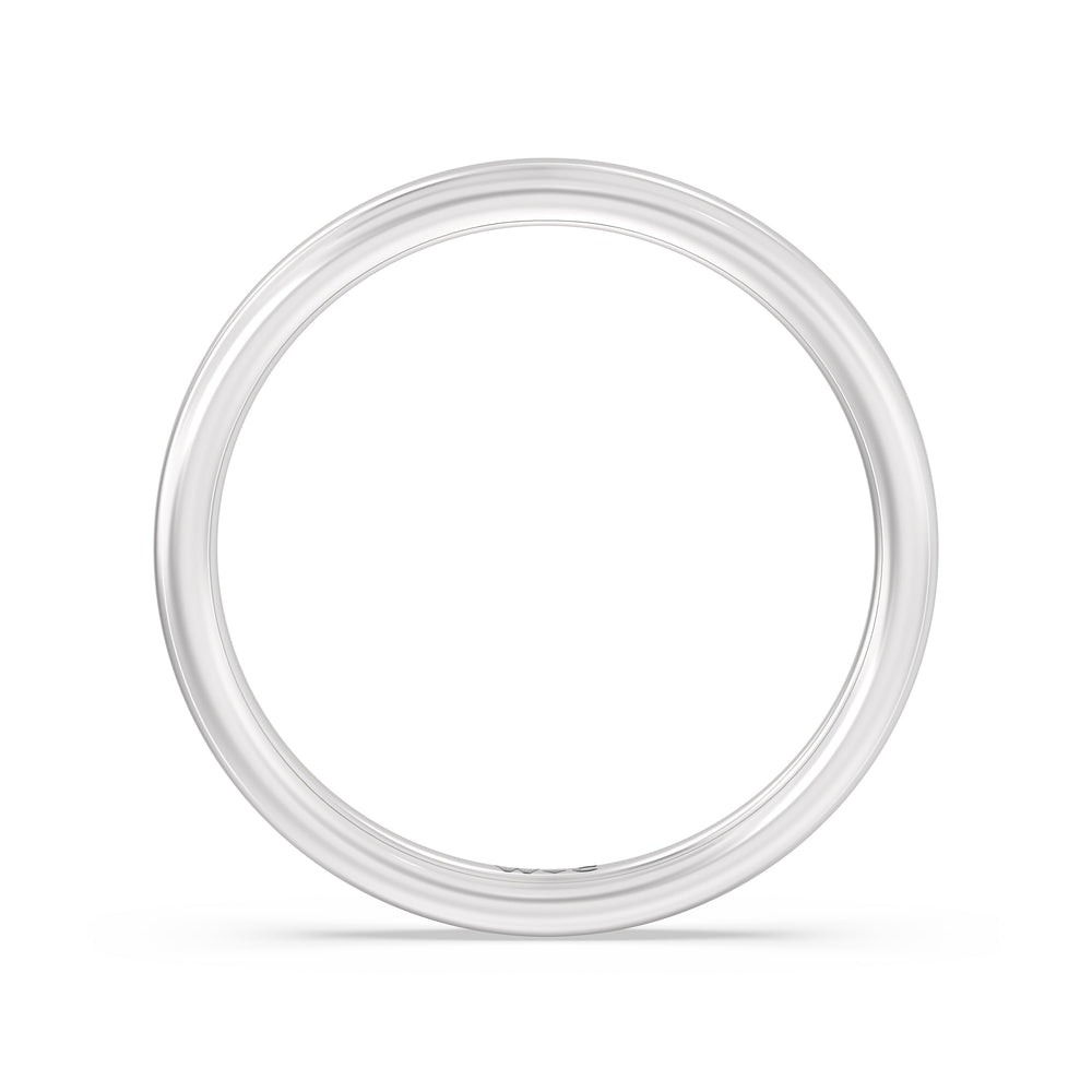 The Autumn Wedding Band with Platinum Cut Diamond in 14KT Platinum view 2
