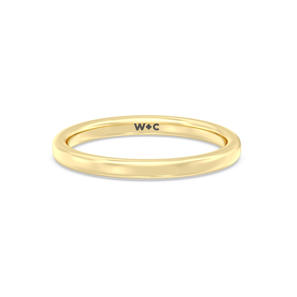 The Autumn Wedding Band with 18KT Yellow Gold Cut Diamond in 14KT Yellow Gold view 1
