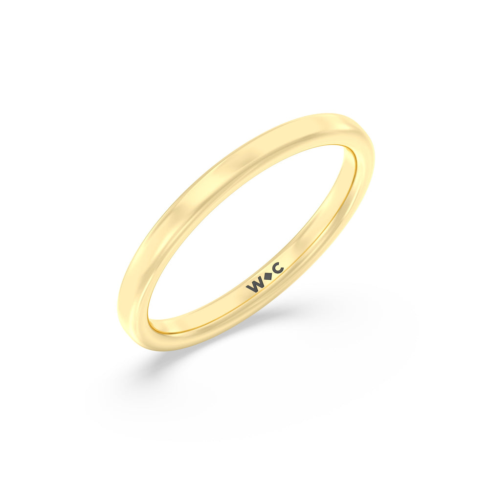The Autumn Wedding Band with 18KT Yellow Gold Cut Diamond in 14KT Yellow Gold view 3
