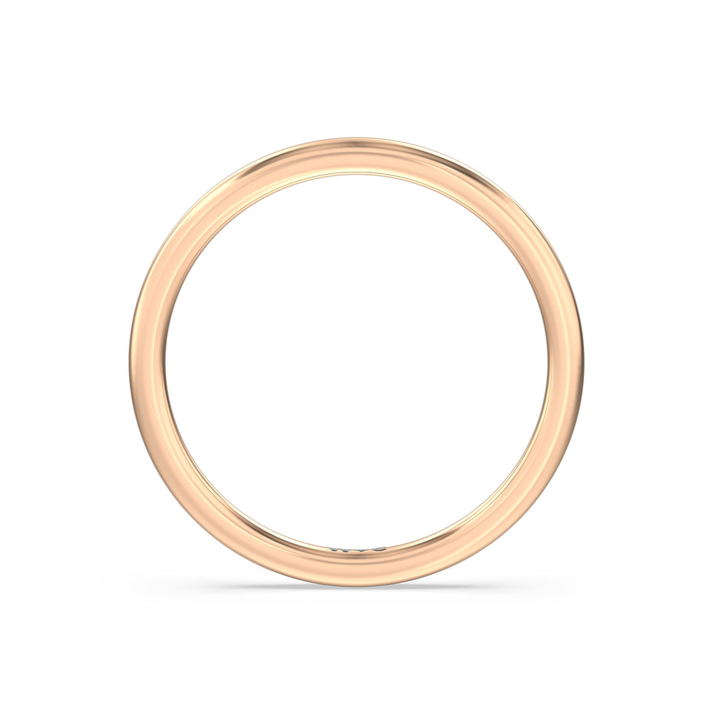 The Eloise Wedding Band with 18KT Rose Gold Cut Diamond in 14KT Rose Gold view 2
