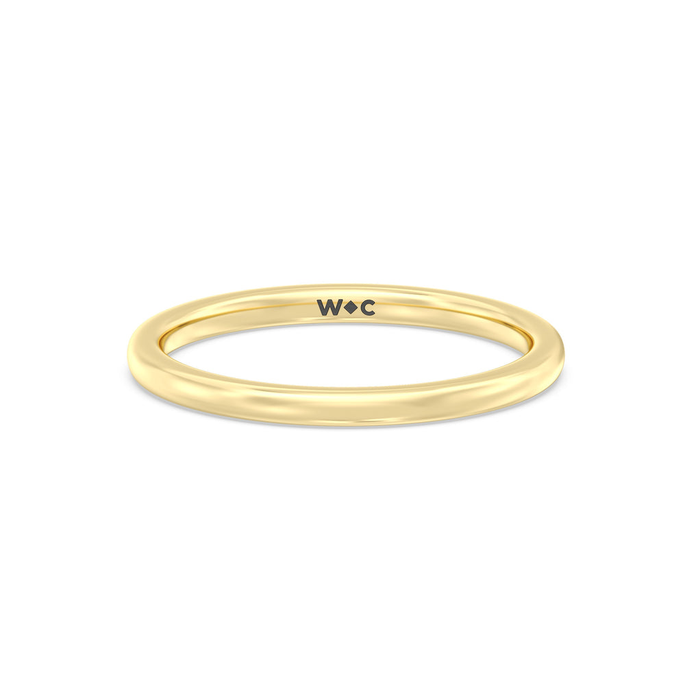 The Eloise Wedding Band with 18KT Yellow Gold Cut Diamond in 14KT Yellow Gold view 1
