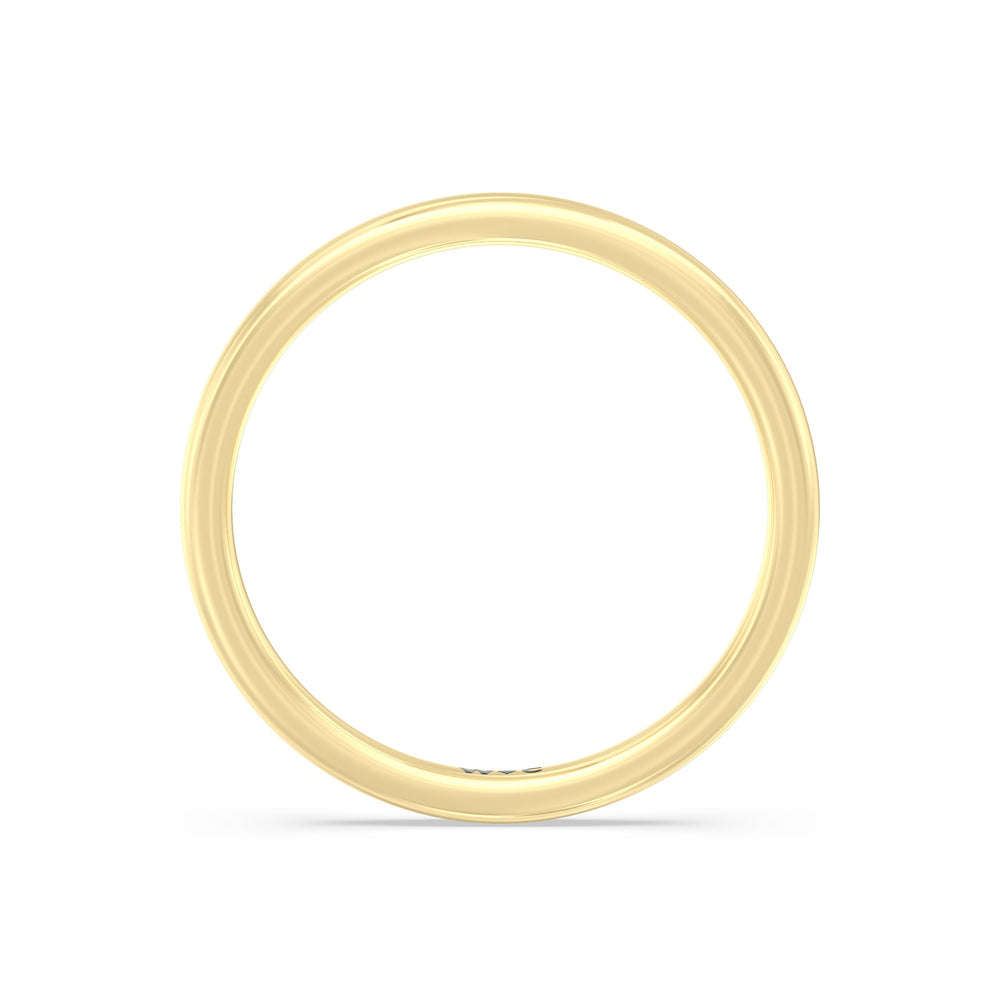 The Eloise Wedding Band with 18KT Yellow Gold Cut Diamond in 14KT Yellow Gold view 2
