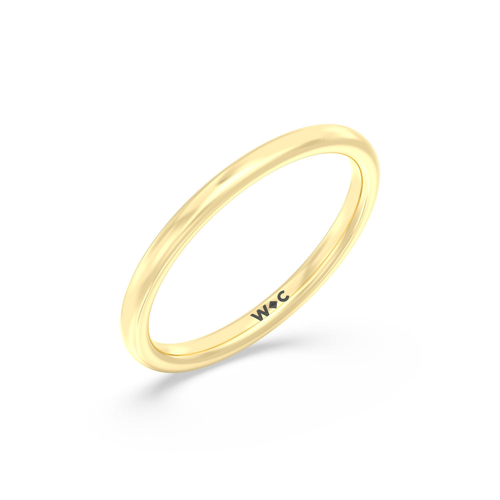 The Eloise Wedding Band with 18KT Yellow Gold Cut Diamond in 14KT Yellow Gold view 3
