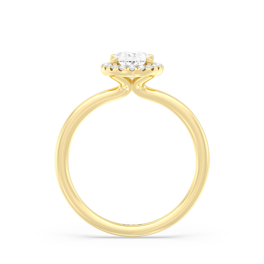 The Eloise Engagement Ring with Oval Cut Diamond in 14KT Yellow Gold view 2
