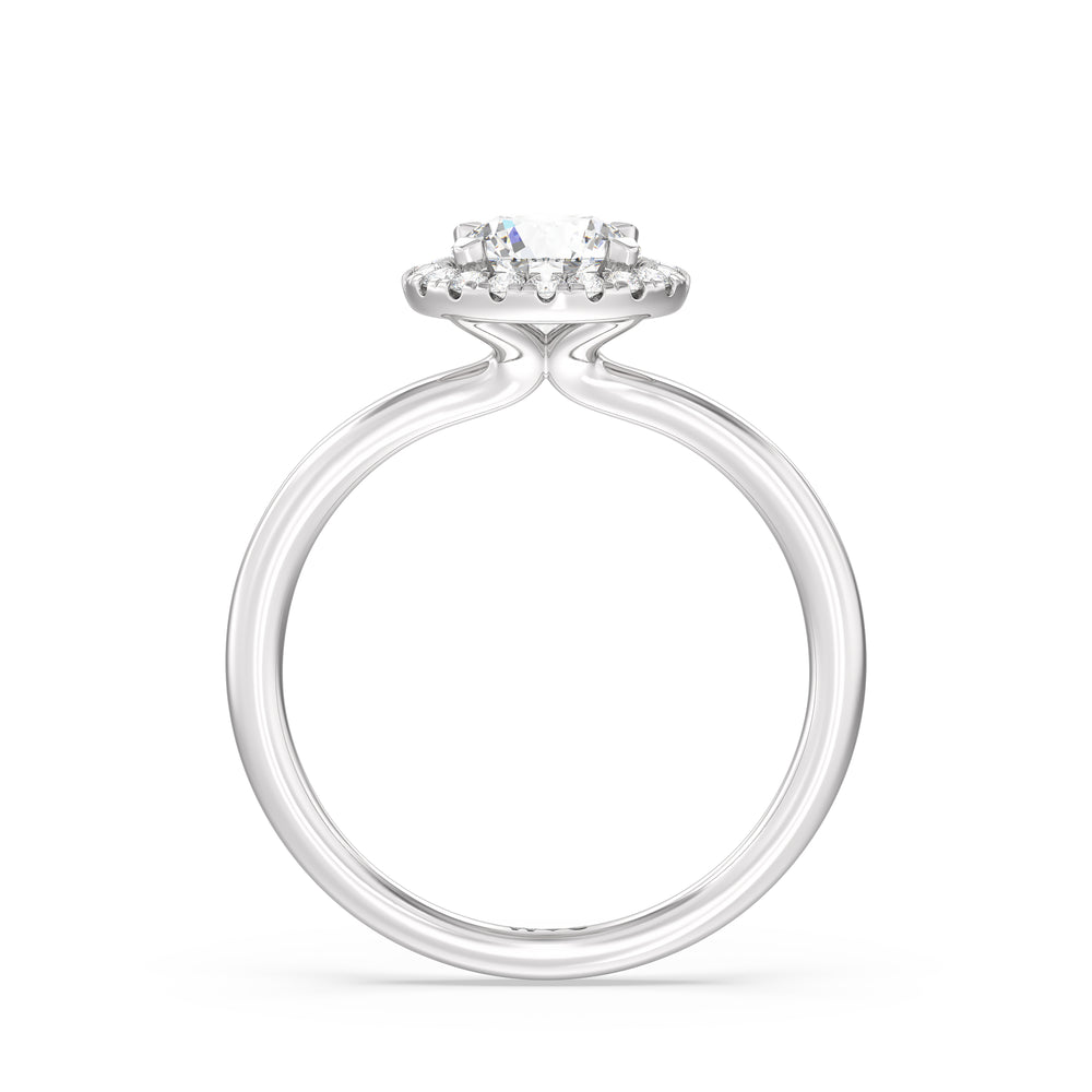 The Eloise Engagement Ring with Round Cut Diamond in 14KT Platinum view 2
