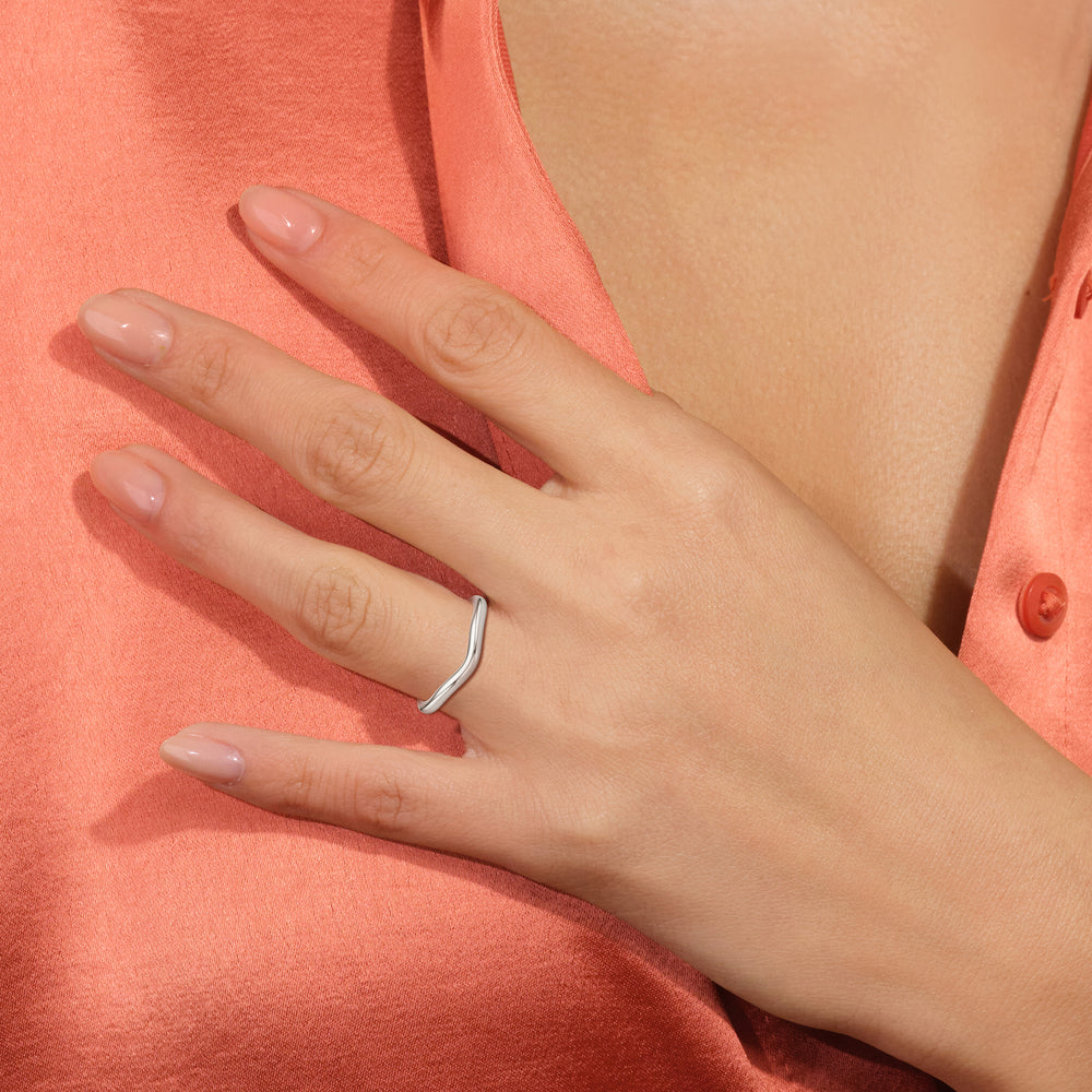 The Eleanor Wedding Band with 18KT Rose Gold Cut Diamond in 14KT Rose Gold view 5
