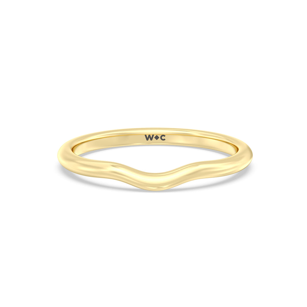 The Eliza Wedding Band with 18KT Yellow Gold Cut Diamond in 14KT Yellow Gold view 1
