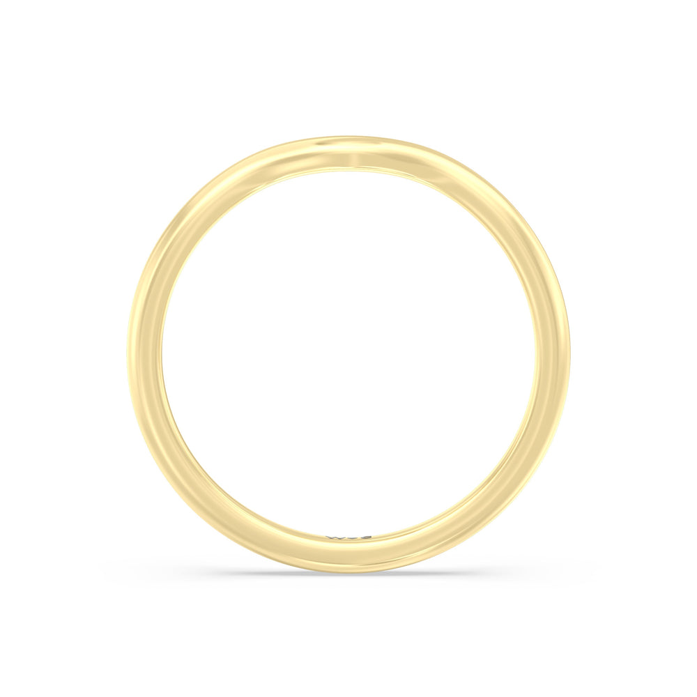 The Eliza Wedding Band with 18KT Yellow Gold Cut Diamond in 14KT Yellow Gold view 2
