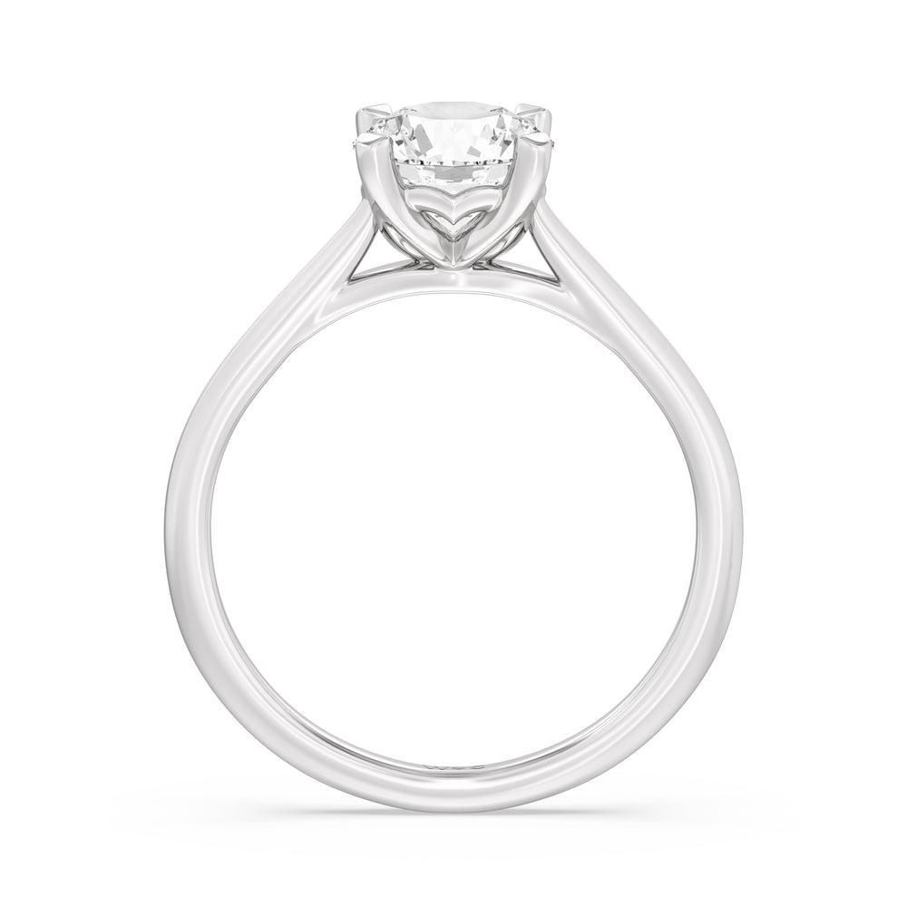 The Eliza Engagement Ring with Round Cut Diamond in 14KT Platinum view 2
