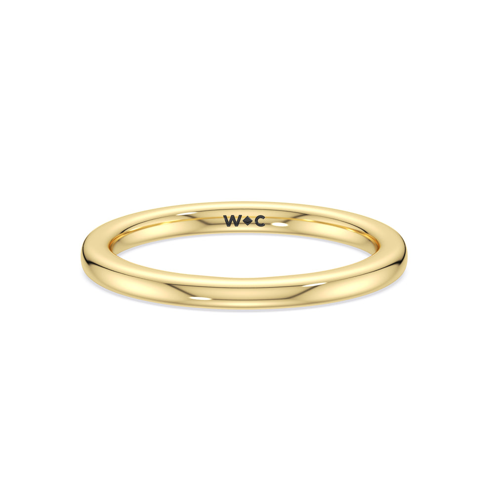 The Iris Wedding Band with 18KT Yellow Gold Cut Diamond in 14KT Yellow Gold view 1
