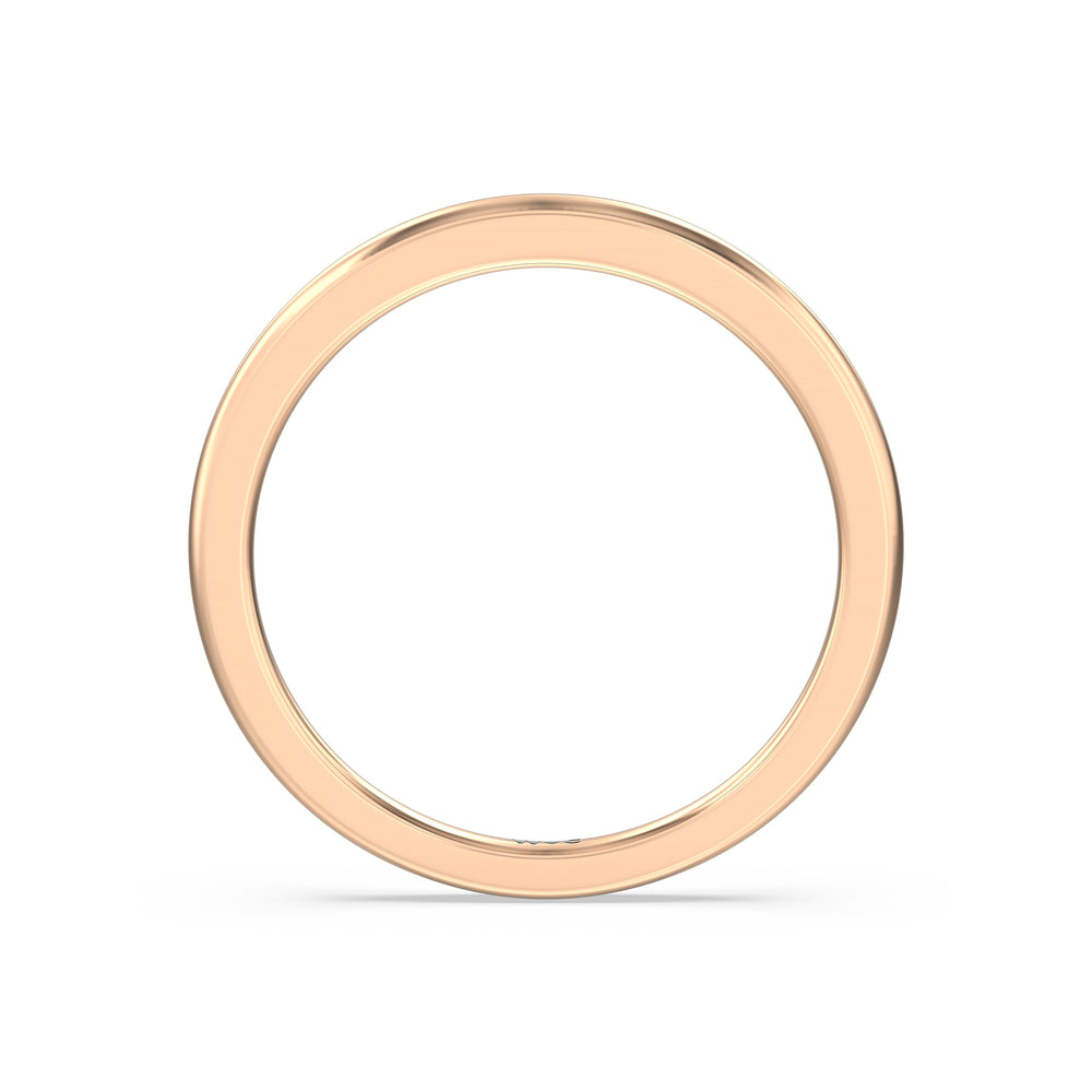 The Emily Wedding Band with 18KT Rose Gold Cut Diamond in 14KT Rose Gold view 2
