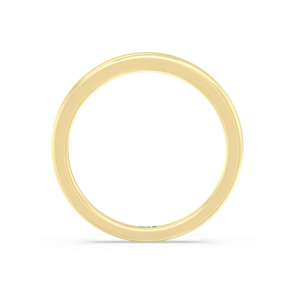 The Emily Wedding Band with 18KT Yellow Gold Cut Diamond in 14KT Yellow Gold view 2
