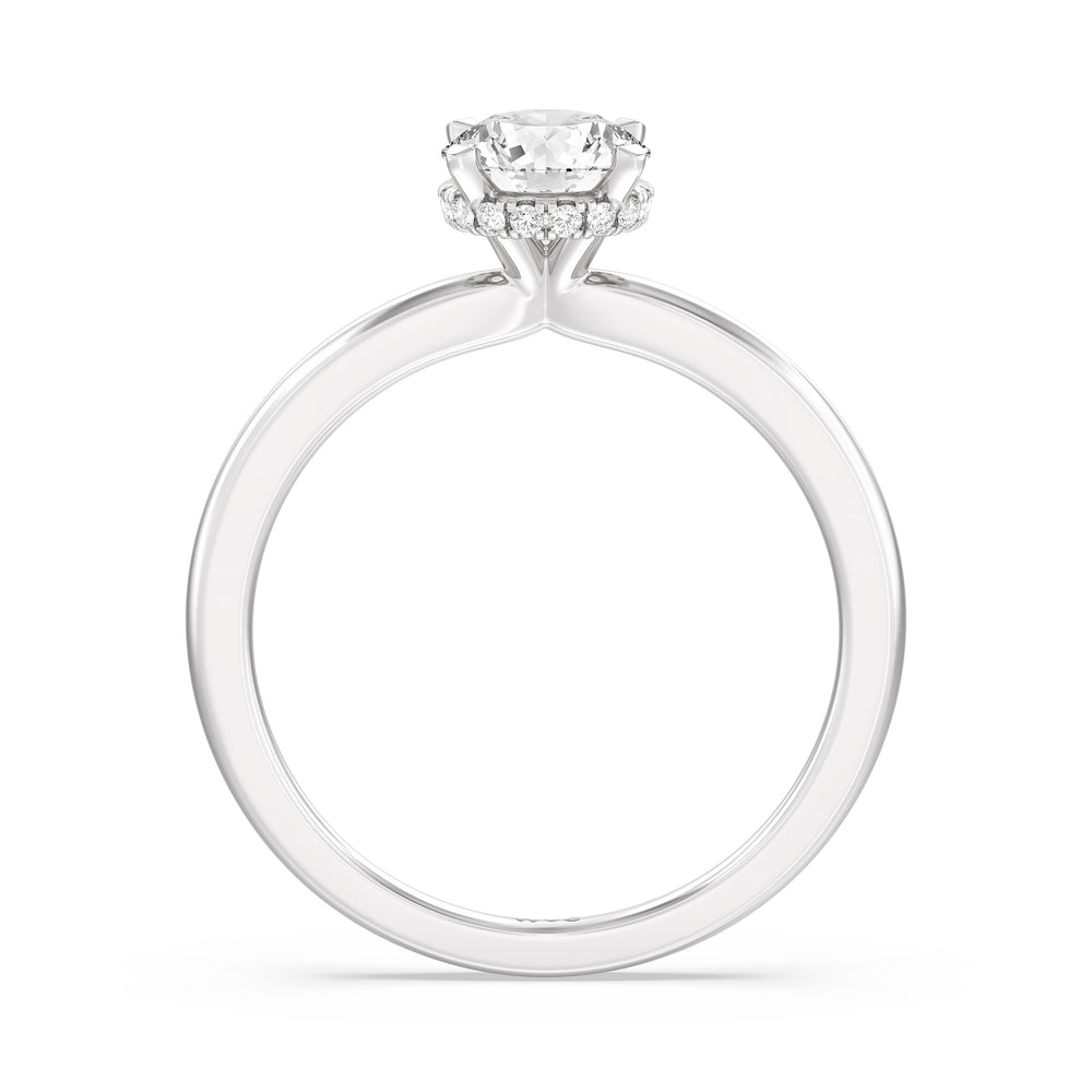 The Emily Engagement Ring with Round Cut Diamond in 14KT Platinum view 2

