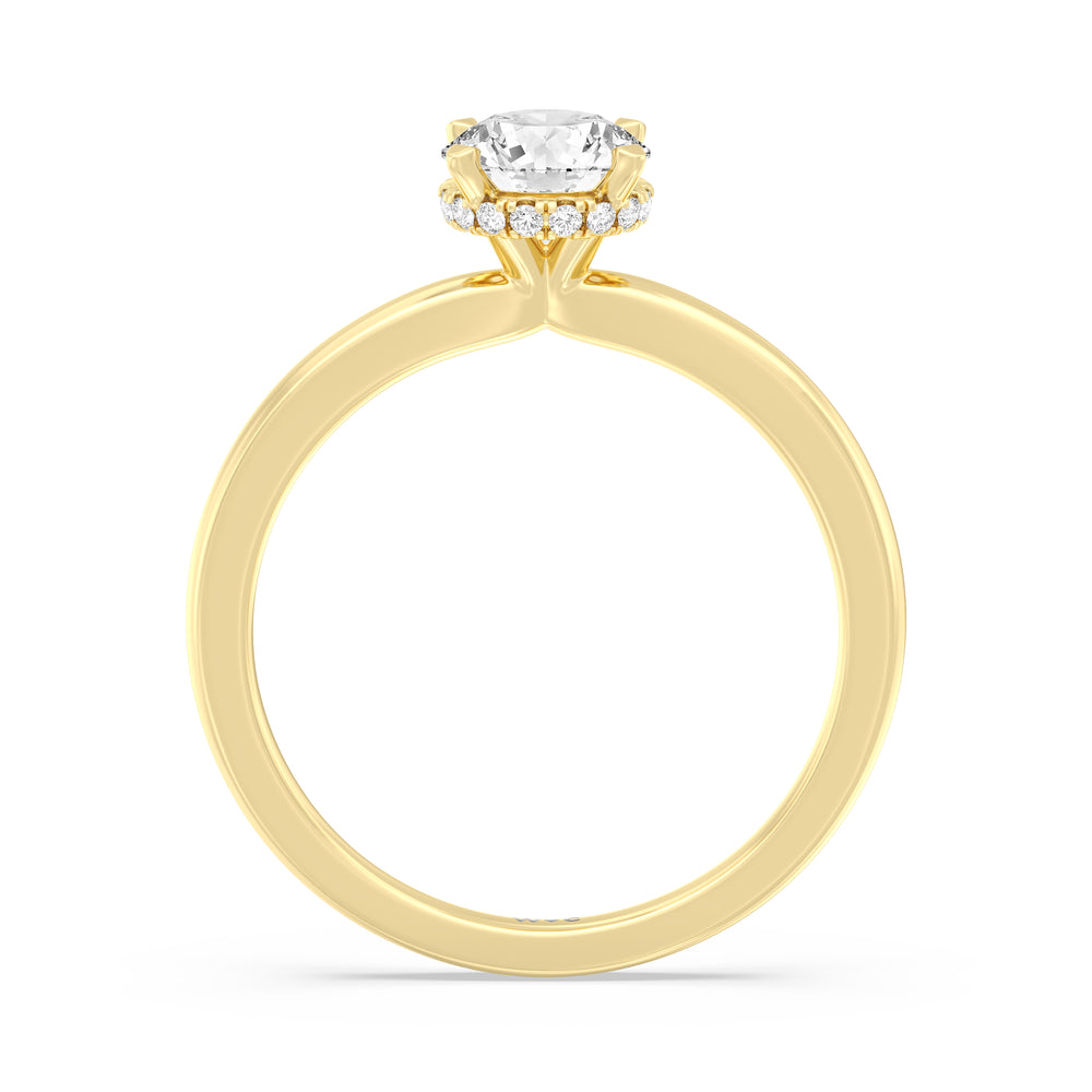 The Emily Engagement Ring with Round Cut Diamond in 14KT Yellow Gold view 2
