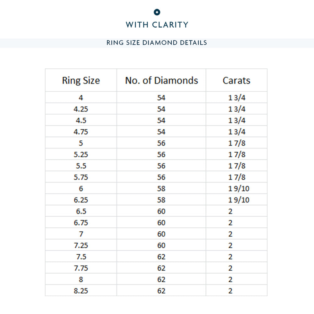 Double Row Diamond Beaded Eternity Ring with Platinum / Lab / 2 Cut Diamond in 14KT Platinum / Lab / 2 view 3
